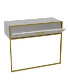Console Polka or/blanc - 90x38.5x76.8 cm