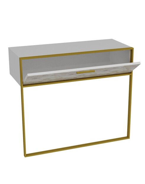 Polka console goud/wit - 90x38,5x76,8 cm