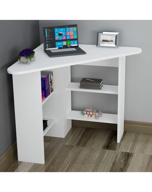Bureau d'angle Blanc - 80x80x73,8 cm