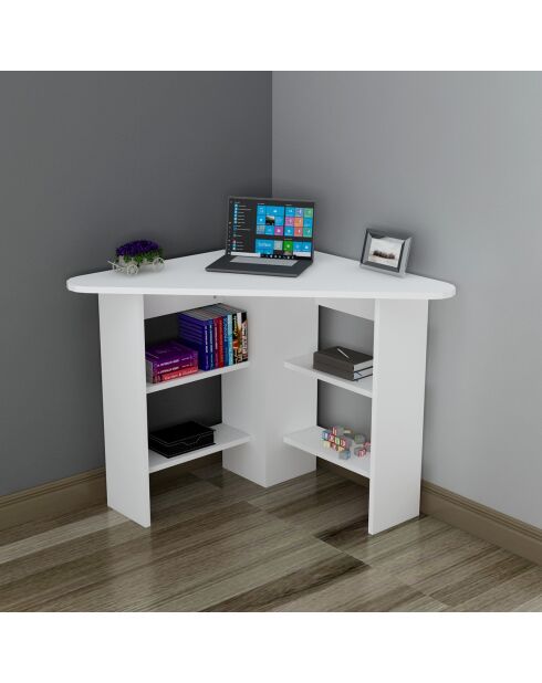 Bureau d'angle Blanc - 80x80x73,8 cm