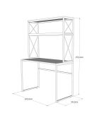 Bureau Mercan noir pin- 80x80x73,8 cm