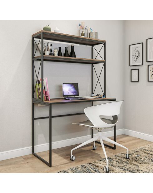 Bureau Mercan noir pin- 80x80x73,8 cm