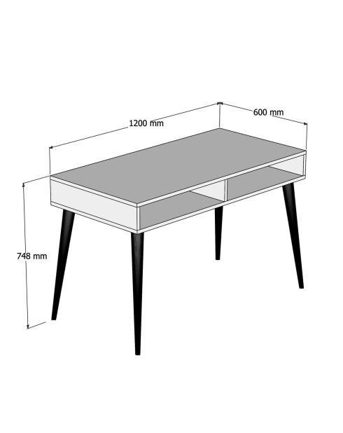 Bureau Cisto blanc-120x74,8x60 cm