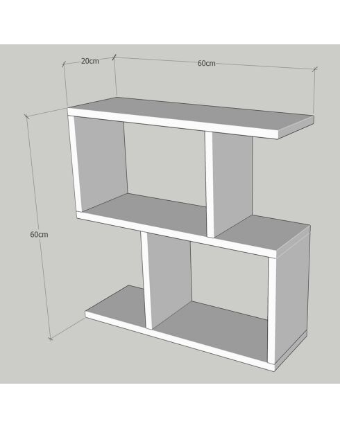 Etagère d'appoint Life blanc - 20x60x60 cm