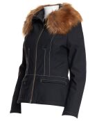 Veste de Ski Stretch Softshell col fausse fourrure noire