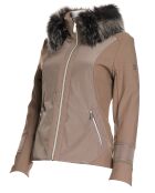 Veste de ski Softshell fausse fourrure marron