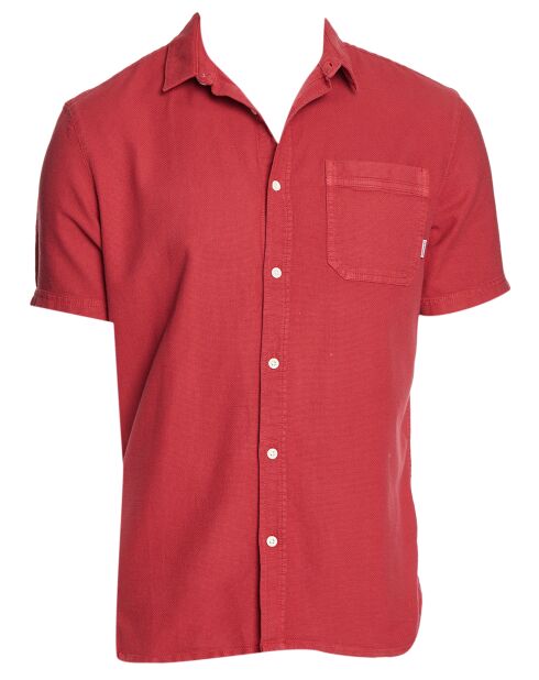 Chemise droite Time Box rouge foncé