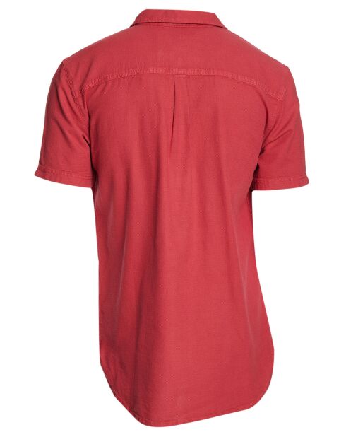 Chemise droite Time Box rouge foncé