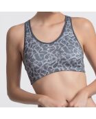 Brassière de Sport Active Crop Top imprimé asphalte