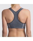 Brassière de Sport Active Crop Top imprimé asphalte