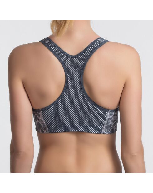 Brassière de Sport Active Crop Top imprimé asphalte