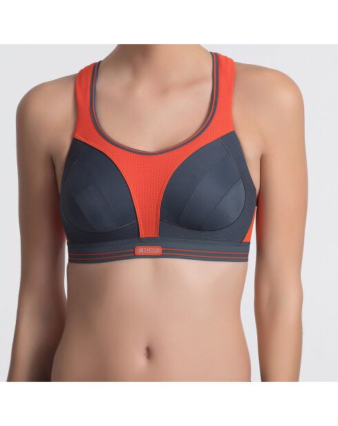 Brassière Running grenadine/gris ardoise