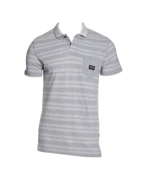 Polo Remember When rayures gris clair
