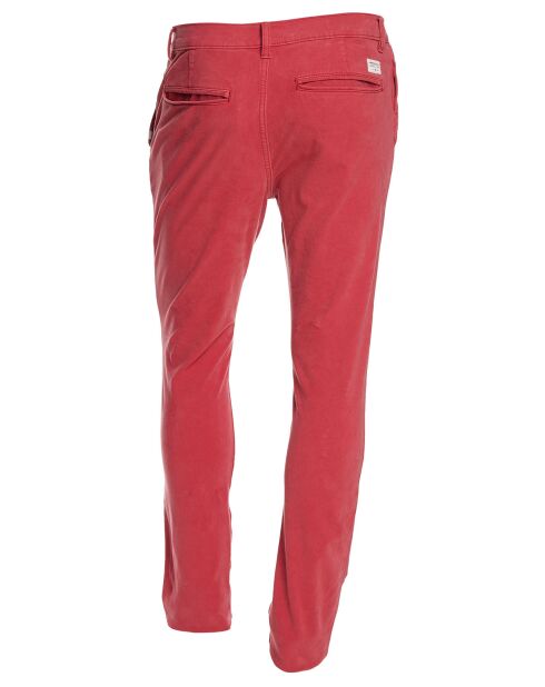 Pantalon chino slim Krandy rouge