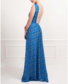 Robe longue dos-nu Chiara Aloha bleue