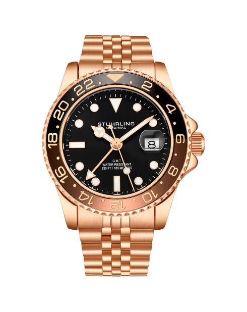 Montre Homme en Acier Quartz Aquadiver rose