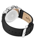 Montre Homme en Cuir Quartz Monaco noire