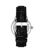 Montre Homme en Cuir Quartz Symphony noire