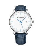Montre Homme en Cuir Quartz Symphony bleue