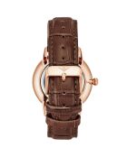Montre Homme en Cuir Quartz Symphony  marron