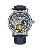 Montre Homme en Cuir Automatique Legacy bleue