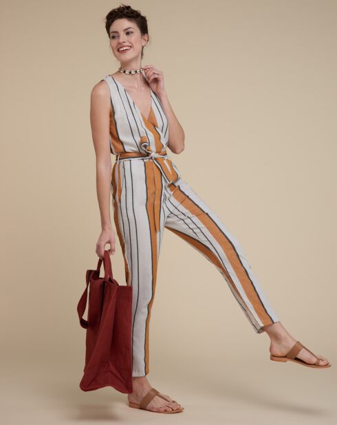 Weiß/gelber Noé Jumpsuit
