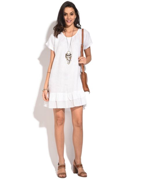 Robe 100% Lin blanche