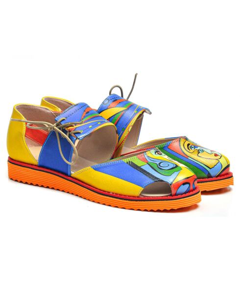 Sandales Picasso multicolores