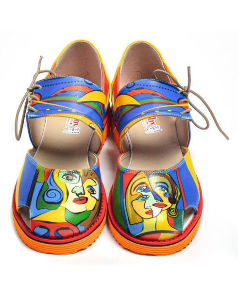 Sandales Picasso multicolores