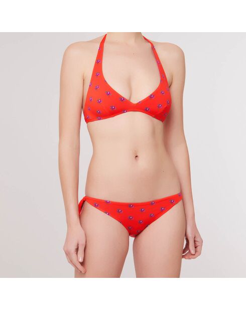 Maillot de Bain 2 pièces triangles foulard Tippi rouge