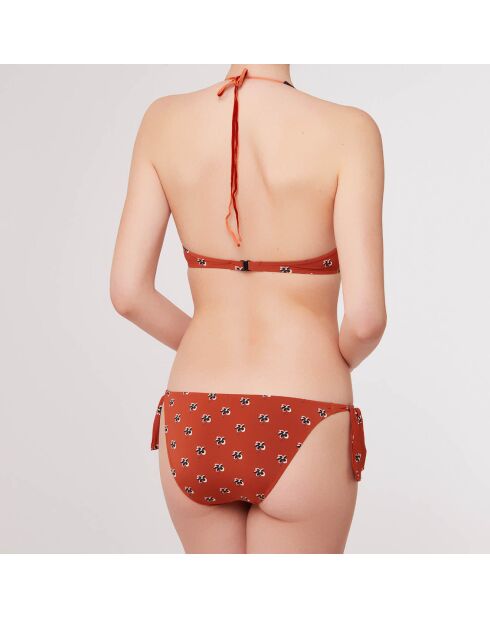 Maillot de Bain 2 pièces triangles foulard Tippi brique