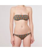 Maillot de Bain 2 pièces bandeau bonnets moulés Cappa marron/turquoise