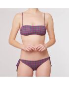 Maillot de Bain 2 pièces bandeau bonnets moulés Alnus violet/vert