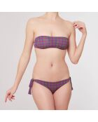 Maillot de Bain 2 pièces bandeau bonnets moulés Alnus violet/vert