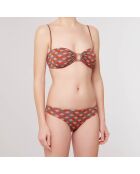Maillot de Bain 2 pièces bandeau Geo violet/rouge/vert