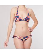 Maillot de Bain 2 pièces triangles foulard Renoir bleu/beige