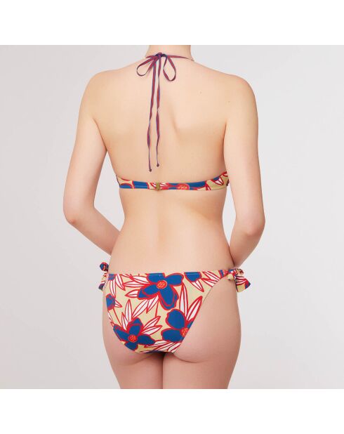 Maillot de Bain 2 pièces triangles foulard Renoir bleu/beige