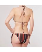 Maillot de Bain 2 pièces  triangles souples Rayas multicolore/brique