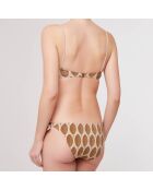 Maillot de Bain 2 pièces bandeau bonnets moulés Cappa marron/beige
