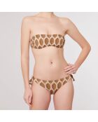 Maillot de Bain 2 pièces bandeau bonnets moulés Cappa marron/beige
