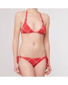 Maillot de Bain 2 pièces triangles souples Lang rouge