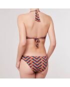 Maillot de Bain 2 pièces triangles foulard Geo rouge/beige/bleu