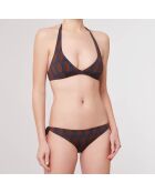 Maillot de Bain 2 pièces triangles foulard Cappa marron/bleu