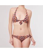 Maillot de Bain 2 pièces triangles foulard Geo rouge/beige/bleu
