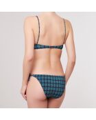 Maillot de Bain 2 pièces bandeau bonnets moulés Alnus bleu