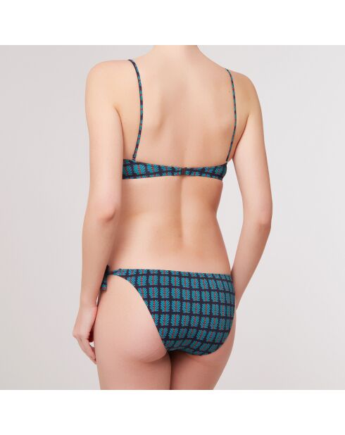 Maillot de Bain 2 pièces bandeau bonnets moulés Alnus bleu