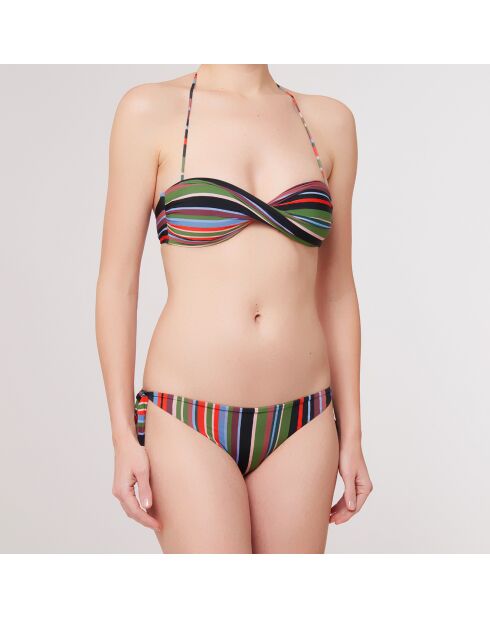 Maillot de Bain 2 pièces bandeau bonnets moulés Rayas multicolore