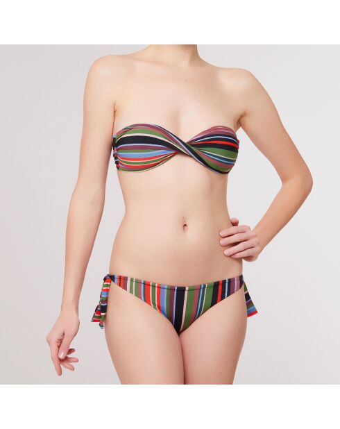 Maillot de Bain 2 pièces bandeau bonnets moulés Rayas multicolore