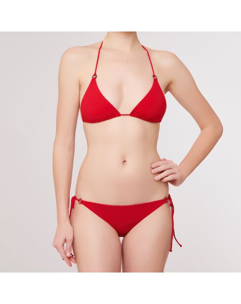 Maillot de Bain 2 pièces triangles souples Sólidos rouge