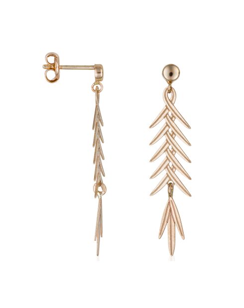 Boucles d'oreilles Feuillage or jaune
